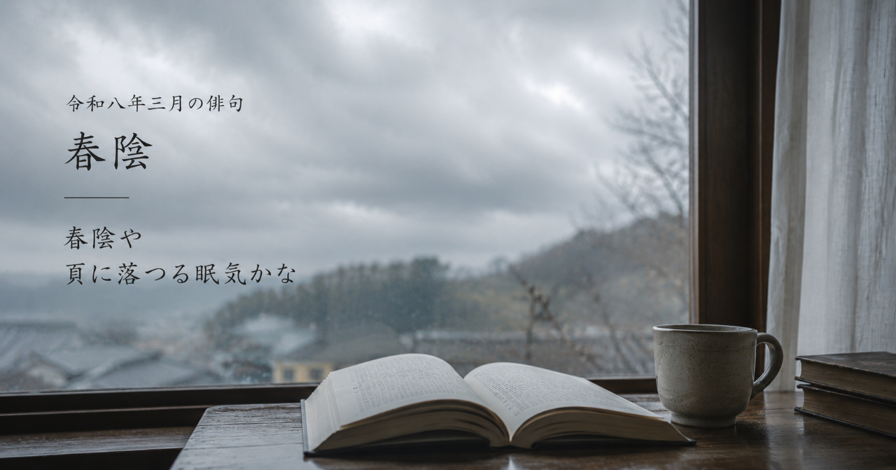春陰の窓辺と読書風景のイメージ画像